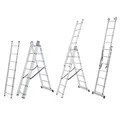 Produktbild: Krause CORDA Aluleiter 4,2 m – Vielzweckleiter, Multifunktionsleiter, Mehrzweckleiter – leicht, stabil, langlebig – für Heimwerker, Handwerk, Garten 030375