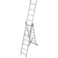 Produktbild: KRAUSE Vielzweckleiter CORDA silber 3x 7 Sprossen, H: 195,0 cm
