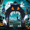 Produktbild: Outsunny Halloween aufblasbarer Bogen, Halloween Dekoration, 300 cm Große Halloween-Deko mit LED-Beleuchtung, Partydekoration für Innen- & Außenbereiche