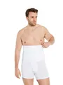 Produktbild: FINN Shapewear Herren Boxershorts – Bodyshaper Mieder mit Bauchweg Effekt – Figurformende Unterhose für Männer – Stützende Shaping Shorts aus Baumwolle für Bauch und Hüfte Weiß Weiss L