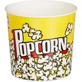 Produktbild: Relaxdays Popcorn Eimer, 6er Set, Popcorn Behälter Kunststoff, wiederverwendbar, 2,8 l, Retro Popcornbecher, gelb