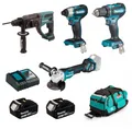 Produktbild: Makita Combo Set 18V Akku Handwerker 18V Combo Kit DGA DHR202 DDF485 DTD155 8tlg