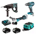 Produktbild: Makita Combo Set 18V Akku Handwerker 18V Combo Kit DGA467 DHR202 DDF485 7tlg.