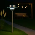 Produktbild: MeLiTec Solar LED-Gartenleuchte SO13, Saturn, Edelstahl matt, Solar-Gartenlampe