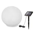 Produktbild: Esotec Solarkugel White Ball, 26cm, Sandstein Optik, LED Leuchtkugel, Gartenkugel, Lichtkugel, Kugelleuchte, außen, wetterfest, winterfest, 102688