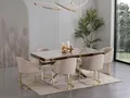 Produktbild: Esszimmer Set Garnitur Essgruppe Esstisch mit 4x Lehnstuhl Stuhl Sets