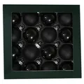 Produktbild: Kleine Baumkugeln aus Glas Ø 2 cm/2,5 cm/3 cm - Christbaumkugeln Baumschmuck Christbaumschmuck Weihnachtsbaumschmuck Weihnachtsbaumkugeln (Schwarz - 16 Stück, 3 cm)