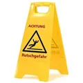 Produktbild: Schild Rutschgefahr Klappschild Warnhinweis bei frisch gewischten Böden, Klappschild