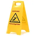 Produktbild: Schild Rutschgefahr Klappschild Warnhinweis bei frisch gewischten Böden, Klappschild