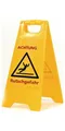 Produktbild: SPRINTUS Warnschild Achtung Rutschgefahr Schriftzug B 300 x H 570 mm signalge...