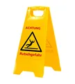 Produktbild: Sprintus Warnhinweisschild Achtung Rutschgefahr Warnschild gelb beidseiter Druck