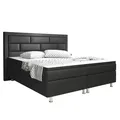Produktbild: Boxspringbett Nizza 180x200 cm Kunstleder Schwarz
