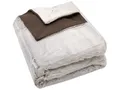 Produktbild: ZOLLNER Flauschige Kuscheldecke - kuschelige Wendedecke in 150x200 cm - waschbar bis 30°C – wunderschönes Fellimitat auf braunem Fleece - Oeko Tex® Zertifiziert