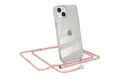 Produktbild: EAZY CASE Handykette Hülle mit Kette für Apple iPhone 14 Plus 6,7 Zoll, Ketten Hülle Schultergurt Schutzhülle Tasche mit Band Altrosa Unifarbe