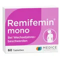 Produktbild: Remifemin mono 60 Tabletten - Medikament für Wechseljahre - bei leichten bis mittleren Wechseljahresbeschwerden - hormonfrei - pflanzliches Arzneimittel