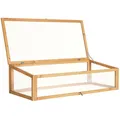 Produktbild: Frühbeet-Aufsatz für Hochbeet 115x53x34cm Frühbeet Pflanzkasten braun B-Ware