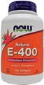 Produktbild: NOW Foods Vitamin E-400, Natural - 250 softgels (199,95 EUR/kg)