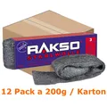 Produktbild: Stahlwolle Rakso Sortenreine Stahlwollebänder 3 grob Karton Karton mit 12 Pack a 200g je Pack, aus 1 a-Gütestahl 0103 06