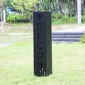 Produktbild: Pflanzgefäß Dekosäule Schwarz Welcome Fackelsäule Pflanzsäule Säule Metall