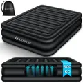 Produktbild: Aufblasbare Matratze Luftbett Mit Eingebauter Elektrischer Pumpe Integrierte Erhöhte Aufblasbare Matratze Für Übernachtungsgäste Mit Aufbewahrungstasche Schwarz / Doppel - Kesser