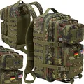 Produktbild: BWuM US Assault Pack Cooper Rucksack + Patch & Flaggen, Größe:Large (50L), Farbe:Flecktarn