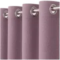 Produktbild: heimtexland Filz Thermovorhang Blickdicht abdunkelnd isolierend HxB 245x135 cm Kälteschutz Sonnenschutz Gardine Energiesparend Schalldämpfung Deko Vorhang Woll-Charakter Typ921 Aubergine-Silber Ösen
