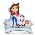 Produktbild: Folienballon Gabby's Dollhouse 92x90,5cm stehend - Ballon für Luft - Kindergeburtstag Mädchen Partydeko - Folienluftballon Geburtstagsdeko - Blau Rosa