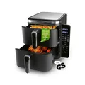 Produktbild: GOURMETmaxx Heißluft-Fritteuse Doppelkorb vertikal 2x 5,5l 2600W schwarz