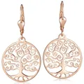 Produktbild: Materia Lebensbaum Ohrhänger Rosegold - Brisur Ohrringe Silber 925 vergoldet SO-246