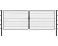 Produktbild: Stabgitter-Doppeltor ALBERTS Flexo Typ 6/5/6 400 x 140 cm inkl. Pfosten 8 x 8 cm