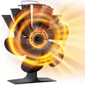 Produktbild: DZKKIUR Kaminventilator ohne Strom – 6-Blatt Ofenventilator, wärmebetriebener Ventilator für Kamin, Holzofen & Ofenheizung, leise Luftzirkulation ohne Energieverbrauch