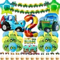 Produktbild: Wenweo Geburtstagsdeko 2 jahre Junge, Bauernhof Geburtstag Deko Grün, Bruder Traktor Ballons für Kindergeburtstag Party Deko, Traktor Spielzeug ab 2 Jahre