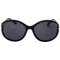 Produktbild: Tom Ford - Sonnenbrille in glänzendem Schwarz mit dunklen Rauchgläsern
