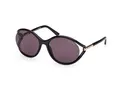 Produktbild: TOM FORD Damen Butterfly Sonnenbrille Melody FT1090 01A Schwarz / Grau 59-18-120