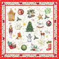 Produktbild: 20 Servietten Weihnachten Gemütliche Weihnachten rot als Tischdeko. Papierservietten mit Motiv für Winter Vintage Nostalgie Symbole. Auch für Decoupage und Serviettentechnik 33x33cm