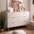 Produktbild: Kommode Weiß Sideboard Schubladen Landhaus Skandinavisch Wohnzimmer Homestyle4u