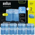 Produktbild: Braun Reinigungskartuschen CCR 6 + 2, 3in1 ShaverCare, für Braun Series 3 bis 9, 8 Stück