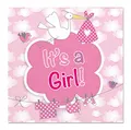 Produktbild: Folat 63651 - Servietten It`s a Girl - Geburt Mädchen - rosa - ca. 25 x 25 cm - 2-lagig - 20 STK.