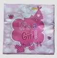 Produktbild: Servietten  Napkins  Its a girl  Storch rosa  20 Stk   25x25 cm  Neu