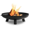 Produktbild: BBQ-Toro Feuerschale Ø 80 cm | Schwarz | Outdoor Feuerstelle mit DREI Standbeinen und Zwei Griffen | Feuerschalen für den Garten, Brennschale, Garden Fire Pit, Fire Bowl, Feuerwanne