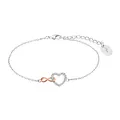 Produktbild: s.Oliver Armband 925 Sterling Silber Damen Armschmuck, mit Zirkonia synth., 17+3 cm, Bicolor, Infinity, Kommt in Schmuck Geschenk Box, 2032565