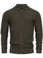 Produktbild: Indicode Herren INWestmoon Strickjacke mit Stehkragen | Fein-Strick Cardigan aus Baumwollgemisch Army, L