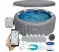 Produktbild: Bestway 6001T Lay-Z-Spa SANTORINI HydroJet 5-7 Personen Garten Whirlpool Spa 216
