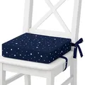 Produktbild: Kindersitzerhöhung Sitzerhöhung Stuhl Kind 32x32x8 cm - Sitzkissen Kinder Booster Seat Stuhlerhöhung Kissen für Kleinkind beim Esstisch Stuhlkissen und Babysitz Marineblau