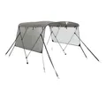 Produktbild: vidaXL Bodenschutzplane 3-Bow Bimini-Top mit Mesh-Seitenteilen 183x(137-152)x137 cm (1-St)