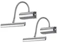 Produktbild: meineWunschleuchte 2er SET dimmbare Bilderleuchten mit Flexarm in Silber matt, Breite 18cm
