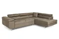 Produktbild: COMFORTINO FURNITURE Ecksofa mit Schlaffunktion PASTI L-Form, Sofa Couch mit Bettkasten, 3-Sitzer Eckcouch, Schlafsofa für Wohnzimmer, Big Sofa Couch mit Schlaffunktion (Hellbraun, Ottomane Rechts)