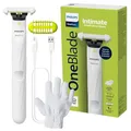 Produktbild: Philips OneBlade Intimrasierer mit Hautschutzklinge, wasserdicht, wiederaufladbar, Weiß