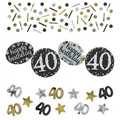 Produktbild: Amscan Konfetti 360186 Sparkling Celebration, 40 Jahre, im Beutel, Folie / Papier, 34g