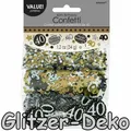 Produktbild: KONFETTI - 40. GEBURTSTAG - Gold Silber Geburtstagsdeko Deko Tischdeko Streudeko